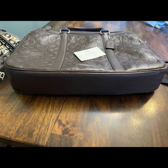 Beautiful Coach Leather C Monogram Laptop Briefcase - Picture 6 of 14